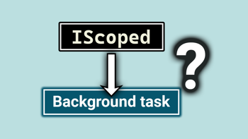 How do you resolve scoped services in a background service?