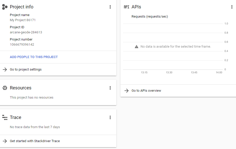 Create a project in Google Cloud Platform