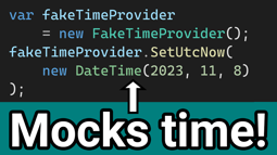 TimeProvider example for mocking time and timer in xUnit