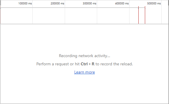 Google Developer Tools Network Timeline on Blazor Server Link Click