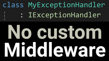 Exception handling has its own middleware in .NET 8