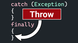 When does the try, catch and finally code blocks run in C#?