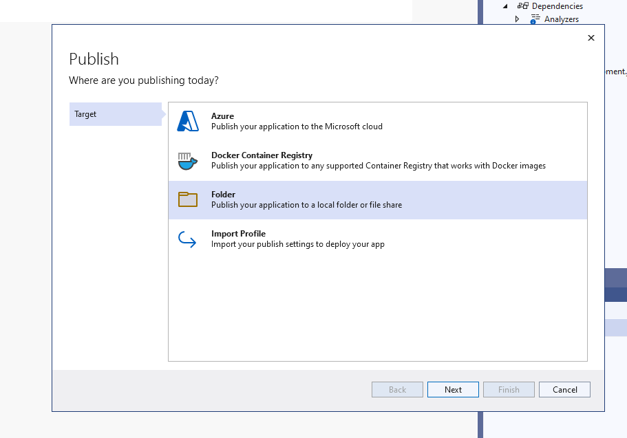 Publish a .NET Worker Service to a folder using Visual Studio 2022
