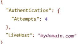 Configuring an appsettings.json environment