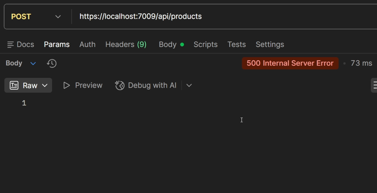 You get no response with an exception when not using exception handlers in production