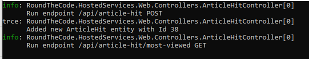 Logging to Console in .NET Core