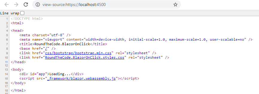 Viewing the source code of a Blazor WebAssembly application